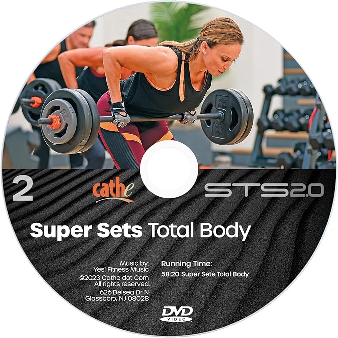 Cathe Friedrich STS 2.0 Super Sets Total Body Workout DVD For Women and Men - Use This Strength Training DVD To Tone and Sculpt Your Lower Body and Upper Body Muscles