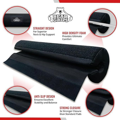 Bear Grips Barbell Pad for Hip Thrusts, Squat Pad Barbell Cushion, Gym Bar Pad, Barbell Pad Set, Workout Pad, Neck Pad for Squat Bar
