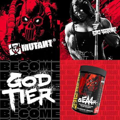 Mutant GEAAR - 9.4g of EAA Powder + Arginine, 7g BCAAs, 4g Leucine, Electrolytes, Coconut Water, 30 Servings - Fruit Punch