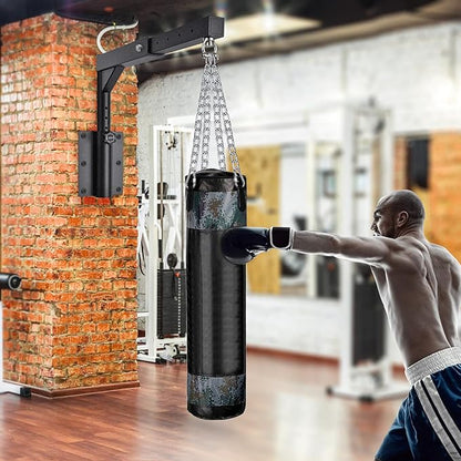 BeneLabel Wall Mount Heavy Bag Hanger, Heavy Duty Punching Bag Stand, Boxing Bag Bracket for Home Gym Indoor Outdoor, 800 LB Capacity