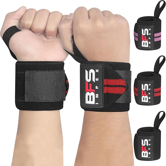 Wrist Wraps for Weightlifting,18” Premium Quality Wrist Straps for Weightlifting,Weight Lifting Wrist Wraps with Thumb Loop for Curls Dips,Powerlifting Weight Training Men Women