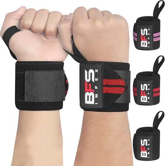 Wrist Wraps for Weightlifting,18” Premium Quality Wrist Straps for Weightlifting,Weight Lifting Wrist Wraps with Thumb Loop for Curls Dips,Powerlifting Weight Training Men Women