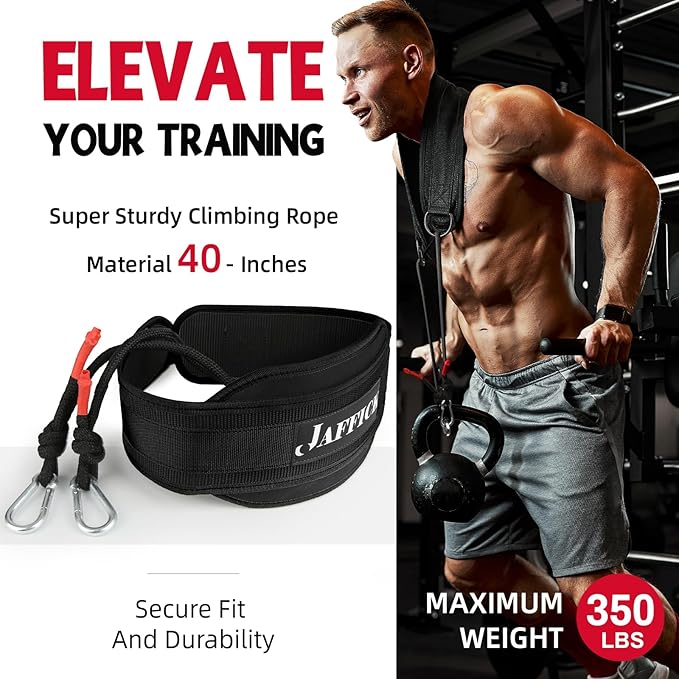 Jaffick Dip Belt with Steel Chain for Weightlifting