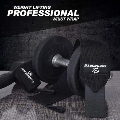 Wrist Wraps for Weightlifting - USPA & IPL Approved 18" Gym Wrist Support with Thumb Loop - Heavy Duty Lifting Wrist Straps for Fitness, Workout, Powerlifting, & Bodybuilding (Pair)