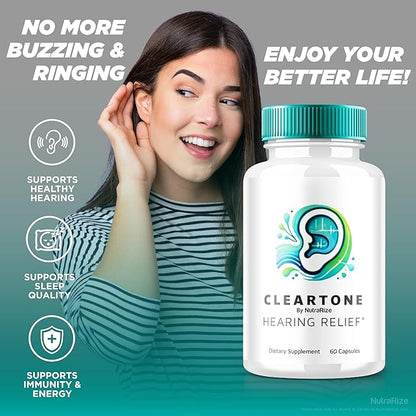 (3 Pack) ClearTone Tinnitus, Clear Tone Pills for Hearing, ClearTone Pills Supplement for Overall Ear Health, Official Auditory Support Capsules, ClearTones Review (180 Capsules)