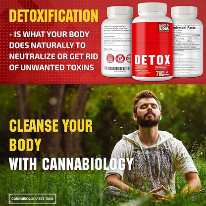 CANNABIOLOGY EST. 2016 Complete Body Cleanse - Natural, Healthy Cleansing Support for Liver, Urinary Tract, Kidney, Digestive System - Made in United States - 42 Vegan Caps