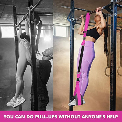Pull Up Assistance Bands, Heavy Duty Resistance Band for Pull Up Bar, Adjustable Weight/Size with Fabric Feet/Knee Rest, Bands for Pull Up Assist for Strength Training, Pull Up Assist Band