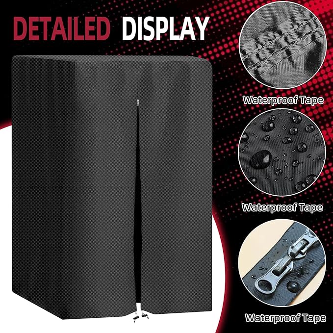 MRWiZMS Gym Rack Cover, with Waterproof Zipper,Suitable for Squat Rack/Weight Lifting Rack/Home Gym Workout Equipment Protective Cover,420D Oxford Cloth UV Protection, Dustproof