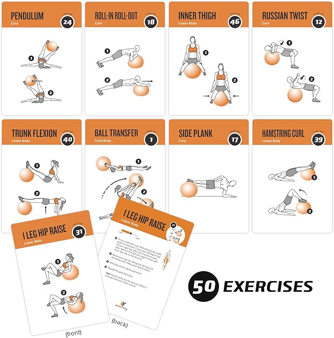 NewMe Fitness Stability Workout Cards - Instructional Fitness