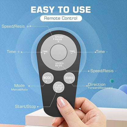 FUNMILY Under Desk Elliptical, Ellipse Leg Exerciser While Sitting for Seniors with Display Monitor, Portable Seated Pedal Exerciser with Remote Control for Home Office Use Fully Assembled
