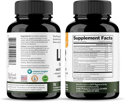 Sandhu's Liver Renew Cleanse Detox, Repair & Support |70 Capsules (Pack of 2)| 2 Months+ Supply| Herbal Supplement for Liver Health| Milk Thistle Dandelion Root with 9 Minerals