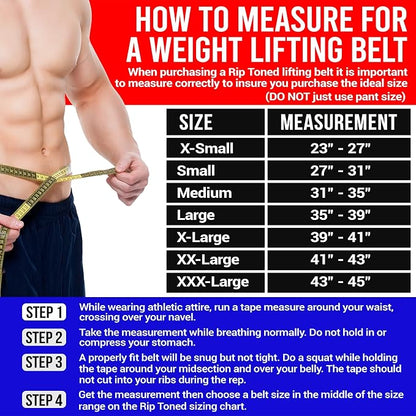 Rip Toned Weight Lifting Belt - Workout Belts