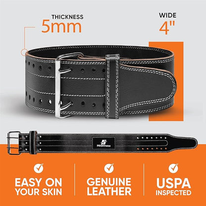 Weight Lifting Belt (5mm Thick) - Leather Weight