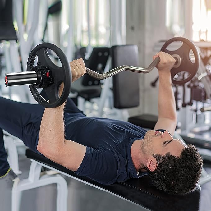 Elevens Olympic Barbell Training Curl Weight Bar 300LBS/330LBS/700LBS /1000LBS/1500LBS Capacity,Chrome