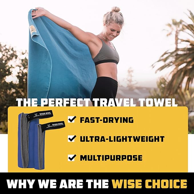 Wise Owl Outfitters Camping Towel - Camping Accessories