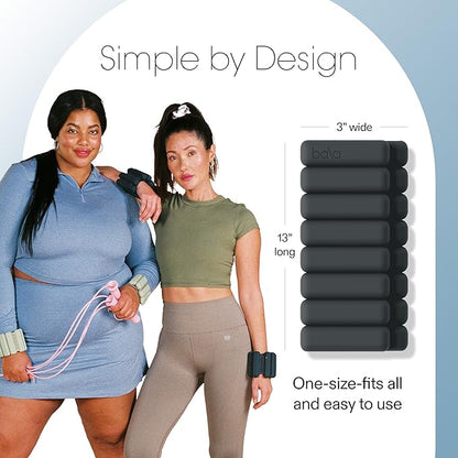 Bala Bangles Wrist & Ankle Weights for Women & Men - Adjustable Silicone Weighted Bracelet Set for Gym, Yoga, Pilates, Cardio & Strength Training - Wearable Arm & Leg Workout Weights