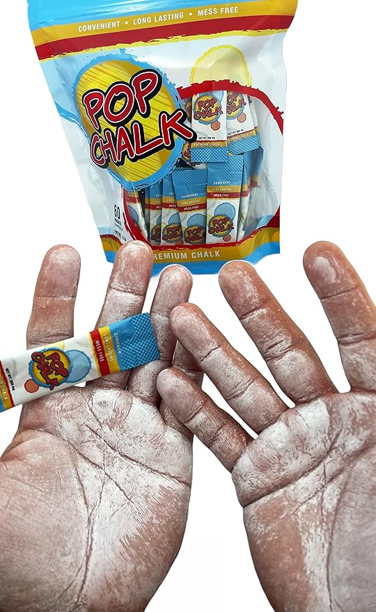 PopChalk - Take it Anywhere. Mess Free Gym Chalk for Weightlifting, Cheer, Gymnastics, Sports, Tennis, Dance, ect. Improve Gym Performance with Better Long-Lasting Grip. Sweat Resistant Strong Hands.