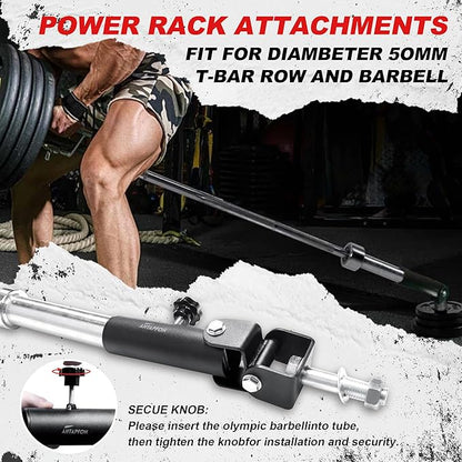 T-Bar Row Olympic Bars Landmine Attachment for Barbell Workouts, 360 Rotation, Fits 2-inch Olympic Barbell, Gym Home Fitness, Squat,Deadlifts