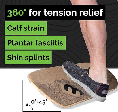 Wide Standing Desk Balance Board with Standing Desk Mat and Stabilizing Ring - Anti-Fatigue Balance Board for Standing Desks
