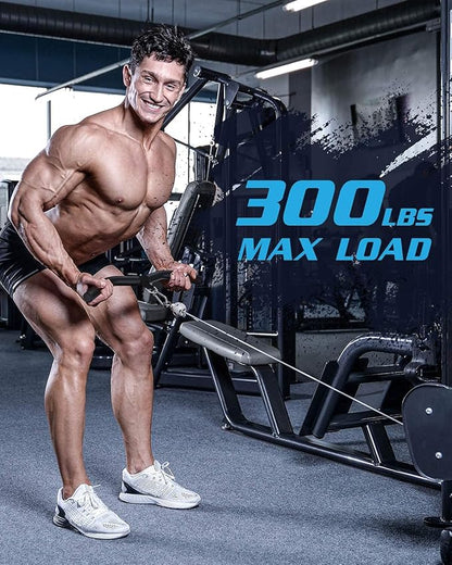 Upgraded LAT Pulldown Bars, 19" LAT Pull Down Bar Attachments for Home Gym, Curl Triceps Press Down Bar Handle LAT Bar Cable Machine Attachment for Pulley System, Rowing LAT Pull Down Bar