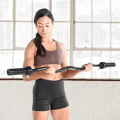 CAP Barbell Olympic EZ Curl Bar 47-Inch (OBIS-47B) (OBIS-47B)