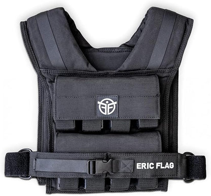 Weighted Vest - 40 lb Adjustable Weight Vest for Men & Women - Ideal for Crossfit, Calisthenics, Running & Walking - Comfortable, Durable, Breathable - Includes Removable Weights