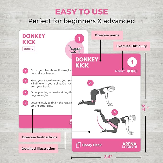 Arena Strength Workout Cards - Instructional Fitness Deck