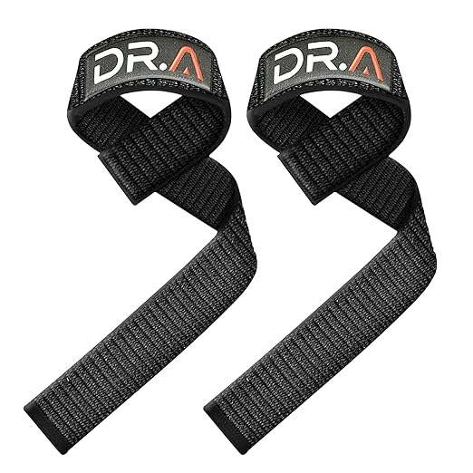 Dr. Arthritis Lifting Straps, Heavy-Duty Wrist Straps for Weightlifting, Bodybuilding, Deadlift & Strength Training, Non-Slip Hand Grips Support, Padded Gym Wraps for Enhanced Comfort (Black, Pair)
