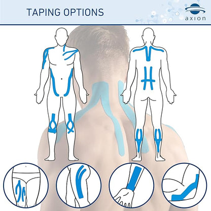 Kinesiology Tapes PRECUT | 50 Blue Pre-Cut Sport Tape Strips 10x2 in | Waterproof • Skin-Friendly • Elastic | Kinesiology Tapes Ideal for Sports