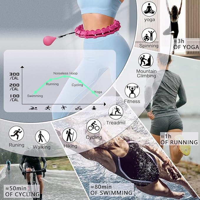 Dumoyi Smart Weighted Hoop for Adults Weight Loss