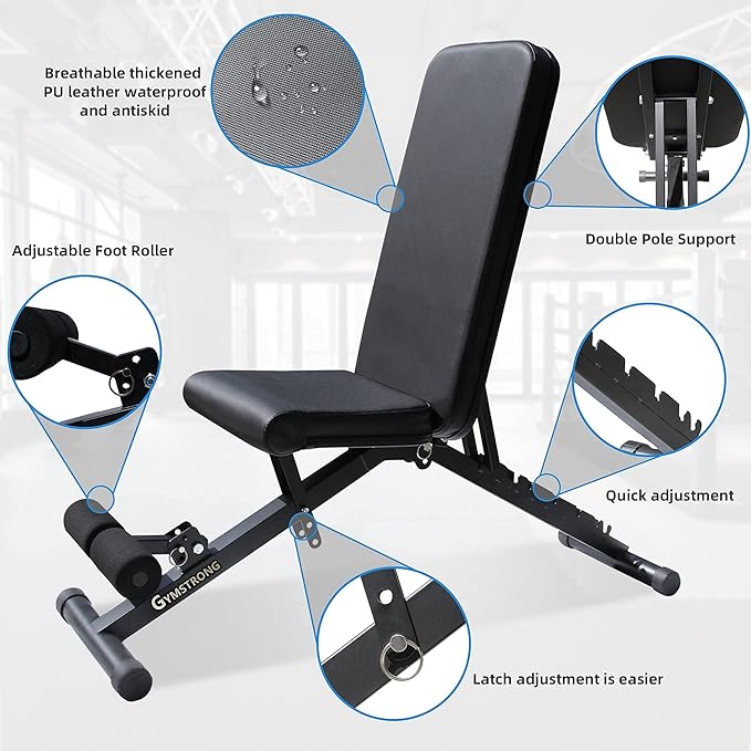 Weight Bench for Home Gym Exercise Workout Equipment 90 Degree