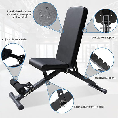 Weight Bench for Home Gym Exercise Workout Equipment 90 Degree