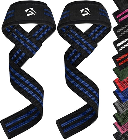 Lifting Wrist Straps for Weightlifting, Powerlifting & Deadlifts – 23” Neoprene Padded Cotton Straps for Strength Training & Gym Workouts - Maximum Grip Support for Men & Women