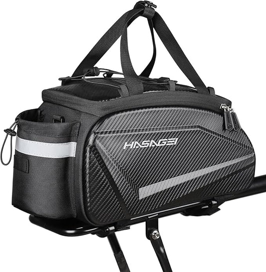 Bike Bag,Bicycle Bag,Bike Rack Bag,About 9L Big Capacity,Waterproof,Toolless Installation,Durable,With Portable Strap & Rain Cover Bike Trunk Storage Travel Bag Panniers