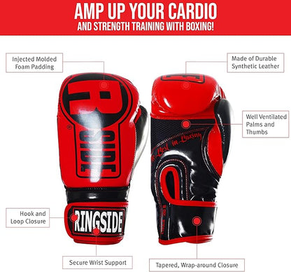 Ringside Apex Bag Gloves, IMF-Tech Boxing Gloves with Secure Wrist Support, Synthetic Boxing Gloves for Men and Women