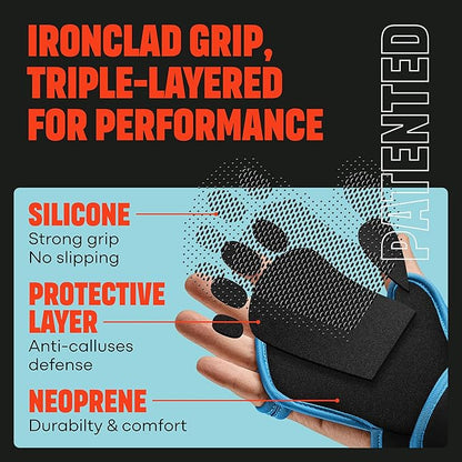 MAVA Open Gym Gloves for Men & Women; Padded Weight Lifting Gloves with Wrist Support for Comfort, Protection; Strong-Grip Fingerless Workout Gloves for Men & Women; Anti-Sweat Gym Accessories