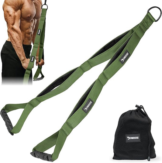 DMoose Tricep Rope Cable Attachment - Multi-Grip Gym Rope for Triceps, Back & Shoulders - Versatile Workout Tricep Pull Down Attachment for Muscle Isolation & Strength Training