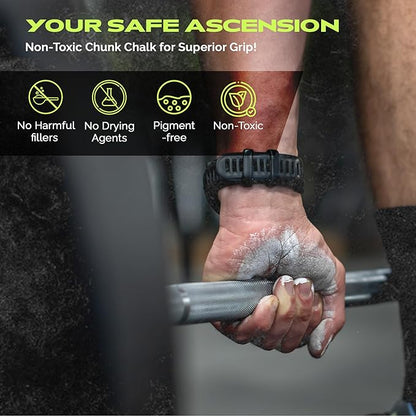 Gym Chalk | Magnesium Carbonate Athletic Chalk for Excellent Grip - Gym Workout Grip Chalk for Weightlifting & Gymnastics.