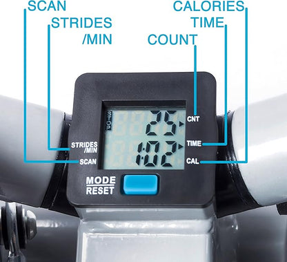 Efitment Mini Stepper Steppers for Exercise at Home Stair Step Cardio Thigh Master Workout Equipment Fitness Pedal Exerciser Non-Slip Pedals with Resistance Bands LCD Digital Monitor Climber
