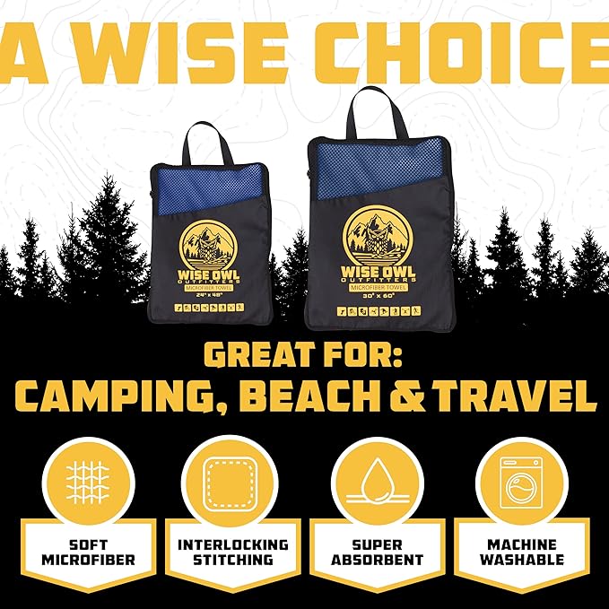 Wise Owl Outfitters Camping Towel - Camping Accessories