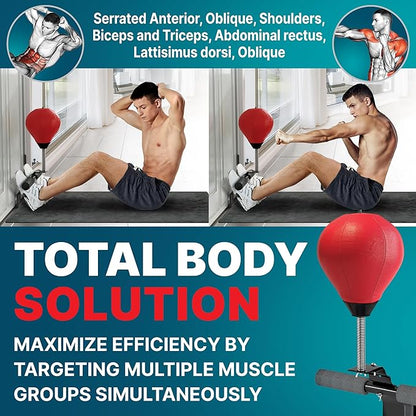 GLACIAL Doorway Sit-Up Exercise Bar with Punching Bag