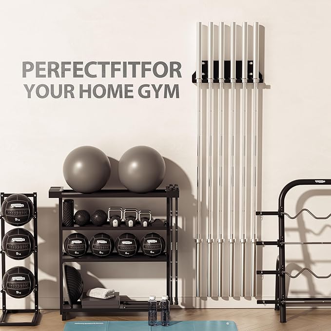 Signature Fitness Wall Mount Vertical Barbell Hanger Olympic