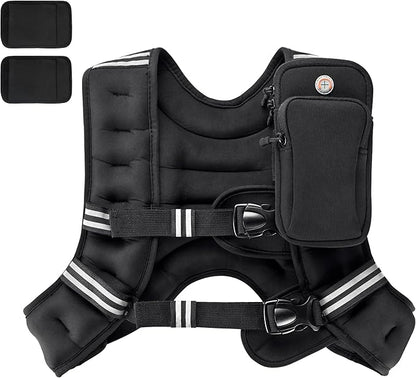 PACEARTH 4lb Black Weight Vests