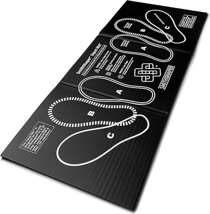 Squat Mat - 30.75" Length - Knee & Leg Muscle Targeting - Folds to 0.90" Thick - Ab Rollouts & Knee Pushups Pad - NBR Black