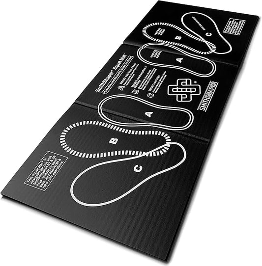 Squat Mat - 30.75" Length - Knee & Leg Muscle Targeting - Folds to 0.90" Thick - Ab Rollouts & Knee Pushups Pad - NBR Black