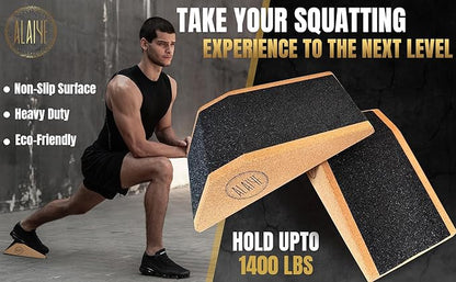 Squat Wedge Blocks - Pack of 2 Non-Slip 30 Day