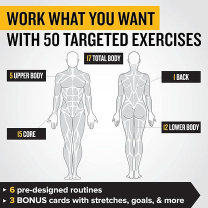NewMe Fitness Bodyweight Workout Cards, Instructional Fitness Deck for Women & Men, Beginner Fitness Guide to Training Exercises at Home or Gym (Bodyweight, Vol 2)