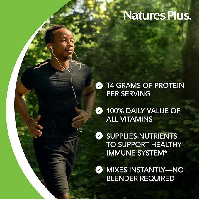 Natures Plus SPIRU-TEIN, Banana - 2.4 lb, Pack of 2 - Plant-Based Protein Shake - Non-GMO, Vegetarian, Gluten Free - 32 Total Servings