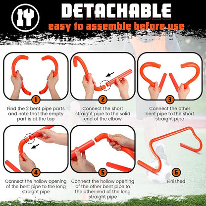 5 Pcs Speed Agility Training Hurdles Detachable Durable