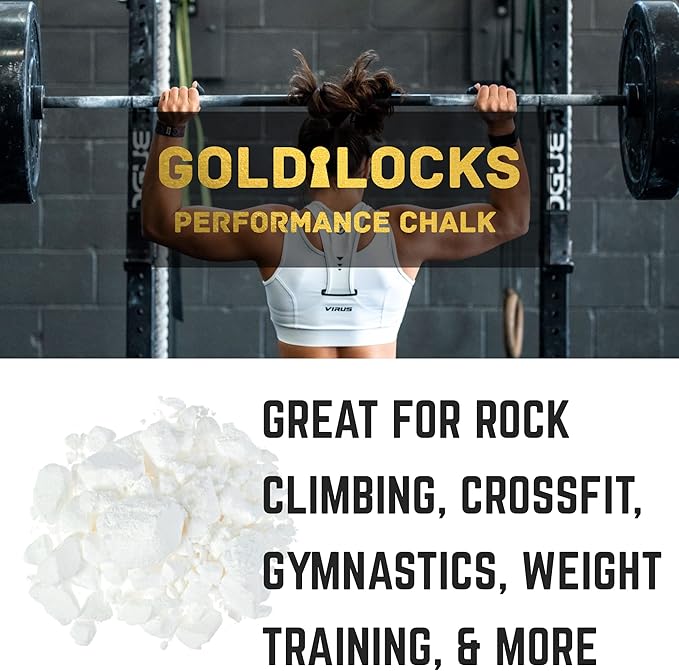 Goldilocks Chunky Chalk for Rock Climbing, Crossfit, Weight Training, Gymnastics, & More - White, Pink, & Stone